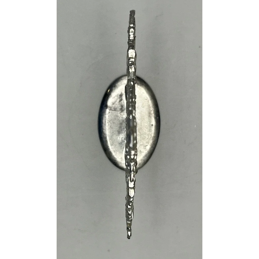 Silver Tone Metal Filigree Christmas Tree Tabletop Decor 6.5
